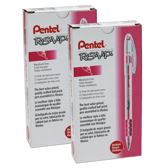 Pentel® R.S.V.P.® Medium Point Ballpoint 24 Pen Set in Pink | Michaels®